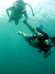 Amazing underwater pics of hot milf getting fucked while scuba diving