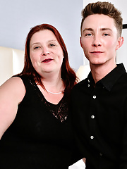 Canadian curvy granny Nikki drops her panties and ride cock