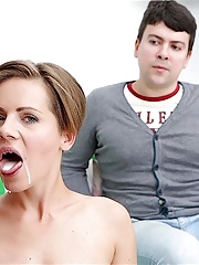 Cock hungry wife fucks a stranger in front of her husband in many positions