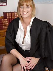 Hairy American secretary feeling a bit naughty Horny Professor April teaches you a lesson you'll never forget... or else