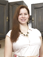 Hot curvy housewife Carol showing hairless pussy and masturbating