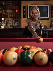 Insatiable inked hoochie MILF Bonnie Rotten covered in jizz
