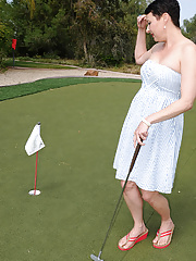 Kali Karinena Plays Naked Golf