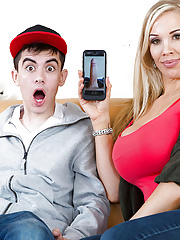 MILF Blonde Rebecca Moore in MMF threesome in a hot dp fucking