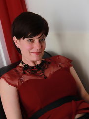 Naughty British housewife getting frisky