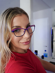 Nerdy MILF Ashley Fires in amazing doggystyle and blowjob in POV