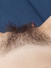 Old mature lady Marry with small tits stripping on the blue sofa