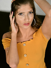 Petite mature Karina Kaif in high heels spreading her sweet pussy in solo action