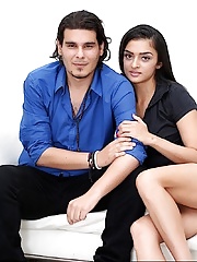 Very sexy and exotic girl take a big black cock inside her while her husband watches