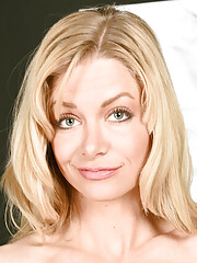 Busty Mature Blonde Serene Siren In Glasses Undresses And Shows Sexy Long Slender Legs