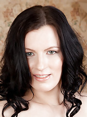 Busty Black Haired Milf Caresses Her Juicy Round Ass