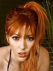 Beautiful Redhead Lauren Phillips In Sexy Lingerie Bares Her Massive Melons