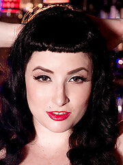 Cute Waitress BBW Jenna Valentine With Monster Natural Breasts Strips In The Bar